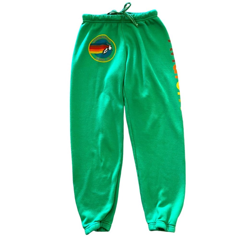 AVIATOR NATION SWEATPANTS - KELLY GREEN - SIZE M